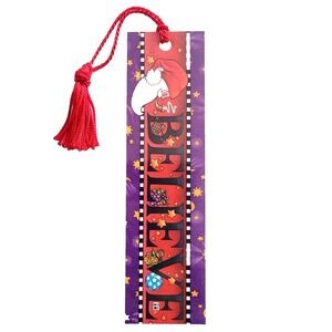 Vintage 90s Christmas Bookmark Mary Engelbreit whimsy folk Andrews McMeel K00023